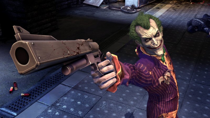 Is Joker’s handgun ejecting SHOTGUN SHELLS? Man, this guy really IS crazy!