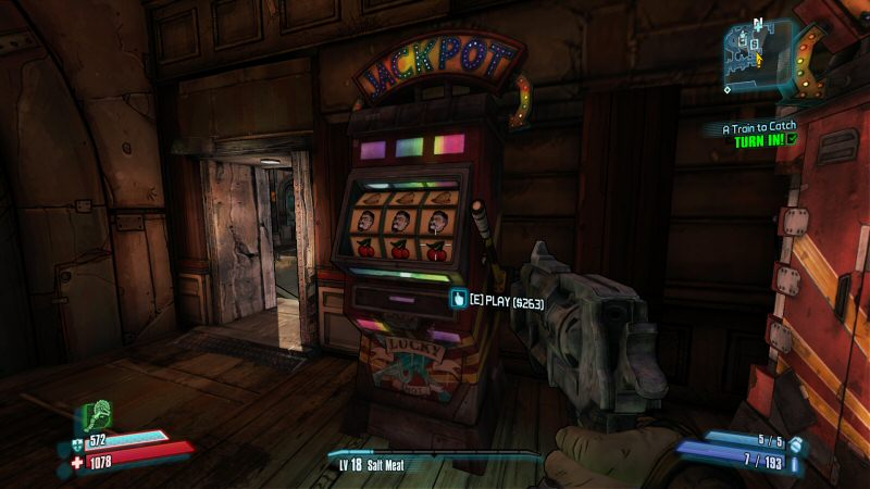 In the world of Borderlands 2 the REAL currency that slot machines consume is not money, but time. Money is plentiful but the slots are boring and you probably have more fun things you could be doing.