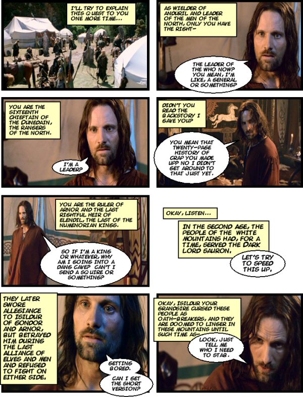 Aragorn really ought to read his own backstory.