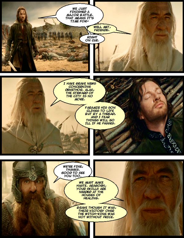 Gandalf makes his tardy and overly verbose return!