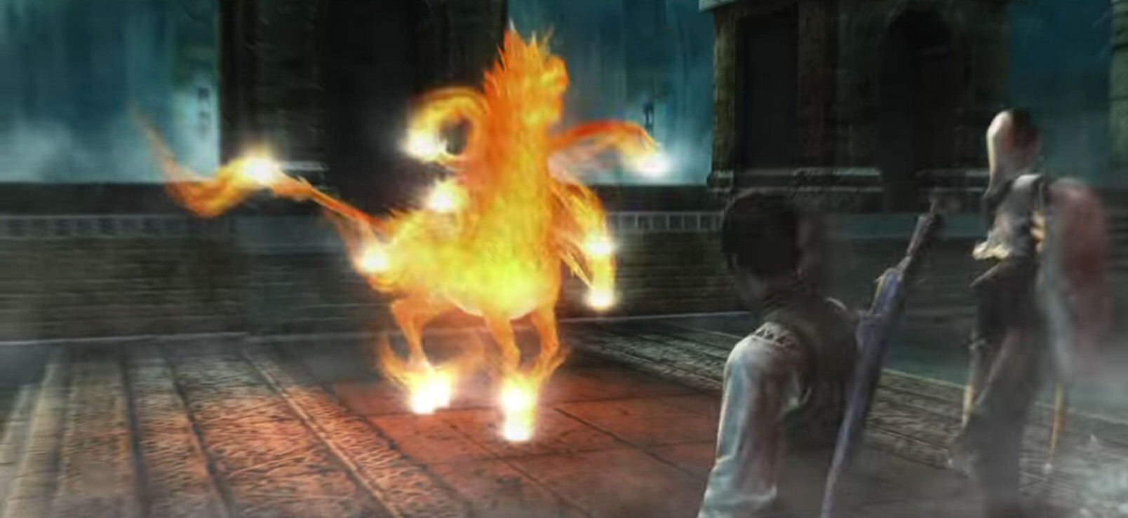 Ah, the classic 'fire elemental in the shape of a tentacle horse that lives in a sewer' trope.