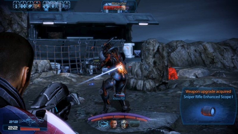 Call me a space-racist, but I actually had a hard time differentiating Turian people from Turian husks in the heat of battle. All other husk types are covered in Tron lights, but for whatever reason Turian husks are just skinless Turians. Same silhouette. I had to apologize to Garrus a lot.