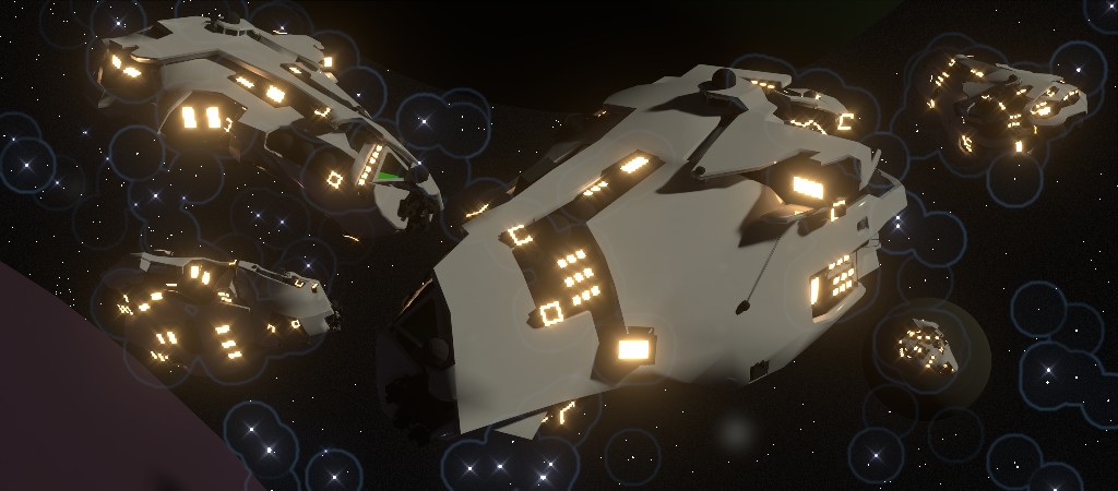 Here's a spaceship I prepared earlier. Also on display, lack of symmetry. Here's a spaceship I prepared earlier. Also on display, lack of symmetry.
