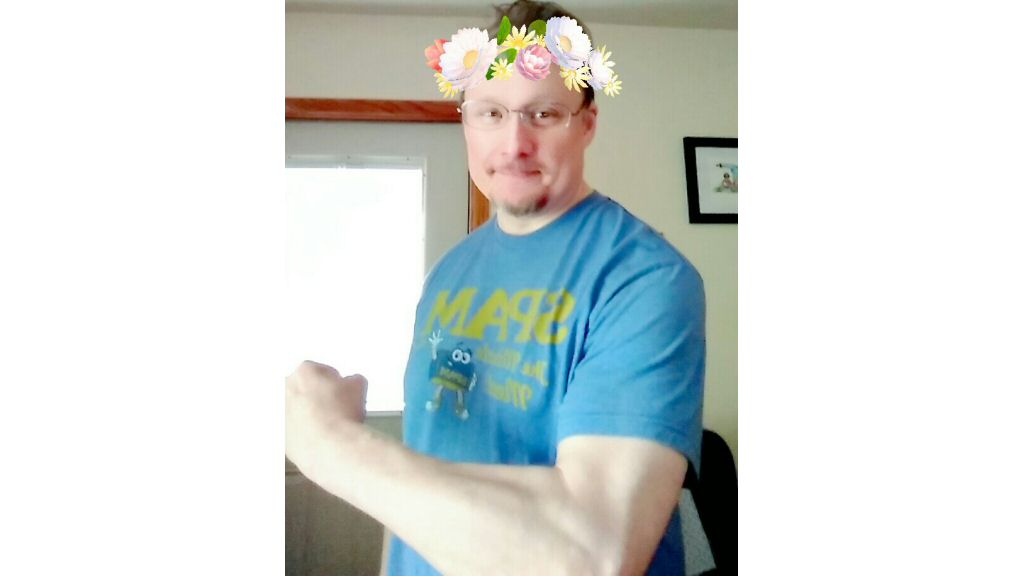 My daughter tried to make me look like an idiot with a snapchat filter. I tried to counteract the filter by flexing to look cool. It obviously backfired, so now I look like DOUBLE IDIOT.