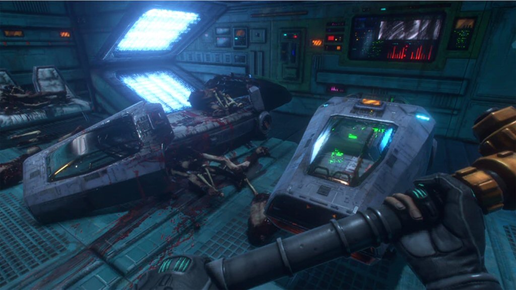 A screenshot from the in-progress System Shock remake. It's four years overdue, but the kickstarter updates do seem to suggest the project is in the home stretch.