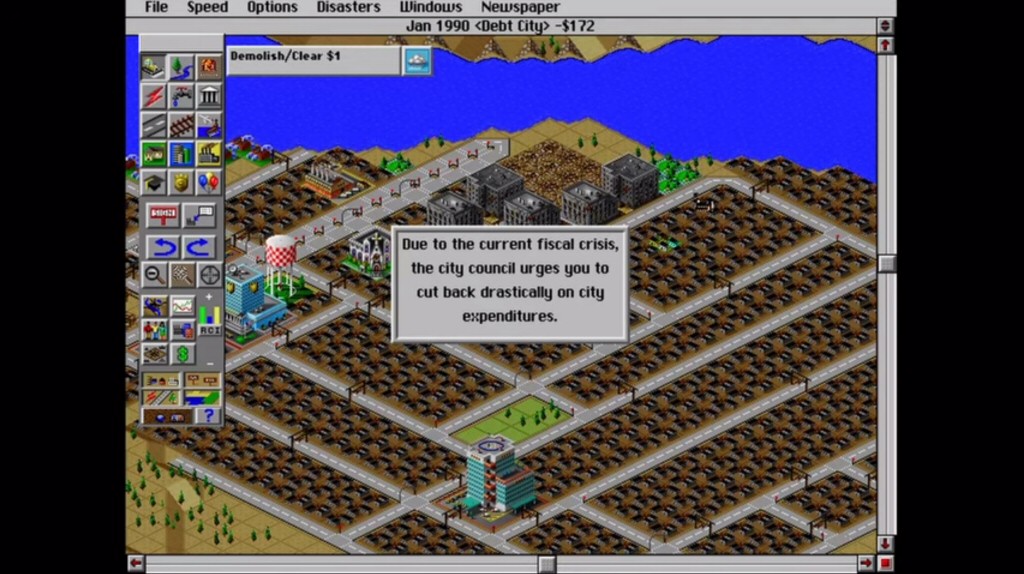 I revisited SimCity 2000 for this article. I still find the graphics to be charming as hell, but the interface is painful to use.