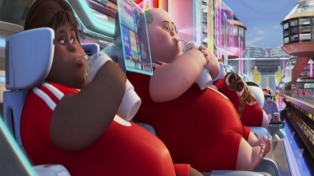 I actually thought that the utopia of idle dum-dums was the least realistic thing in Wall-E. No matter how good their life is, individual ambition, vanity, and the desire for novelty would quickly push these people to do stuff. Hedonism is far more chaotic than this.